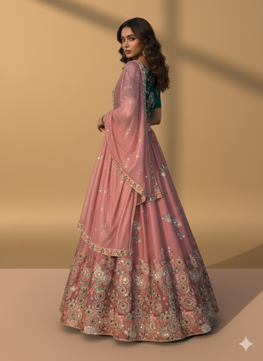 Side walking studio pose